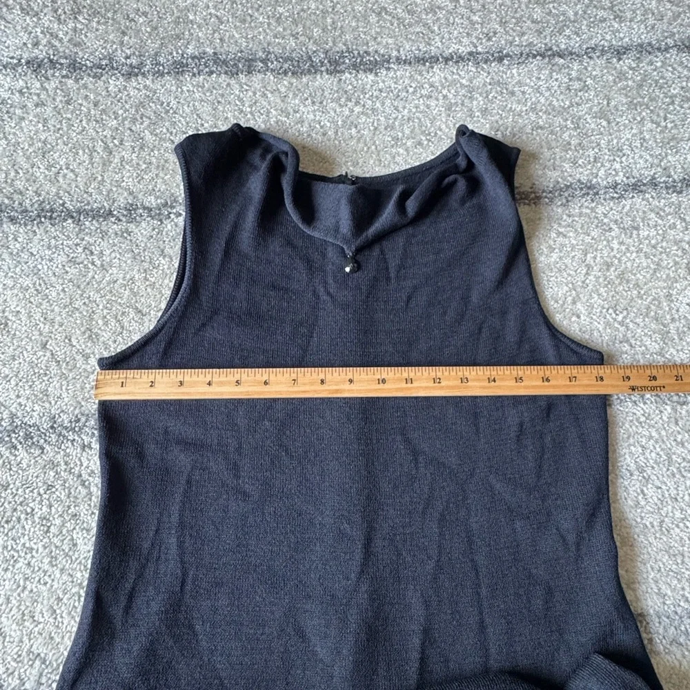 St. John Collection Black Cowl Neck Midi Dress - Picture 8 of 9